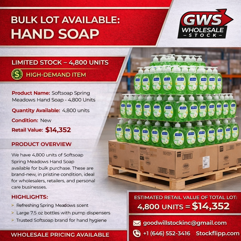 softsoap spring meadows hand soap 4,800 units