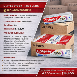 colgate total whitening toothpaste travel size 24 pack