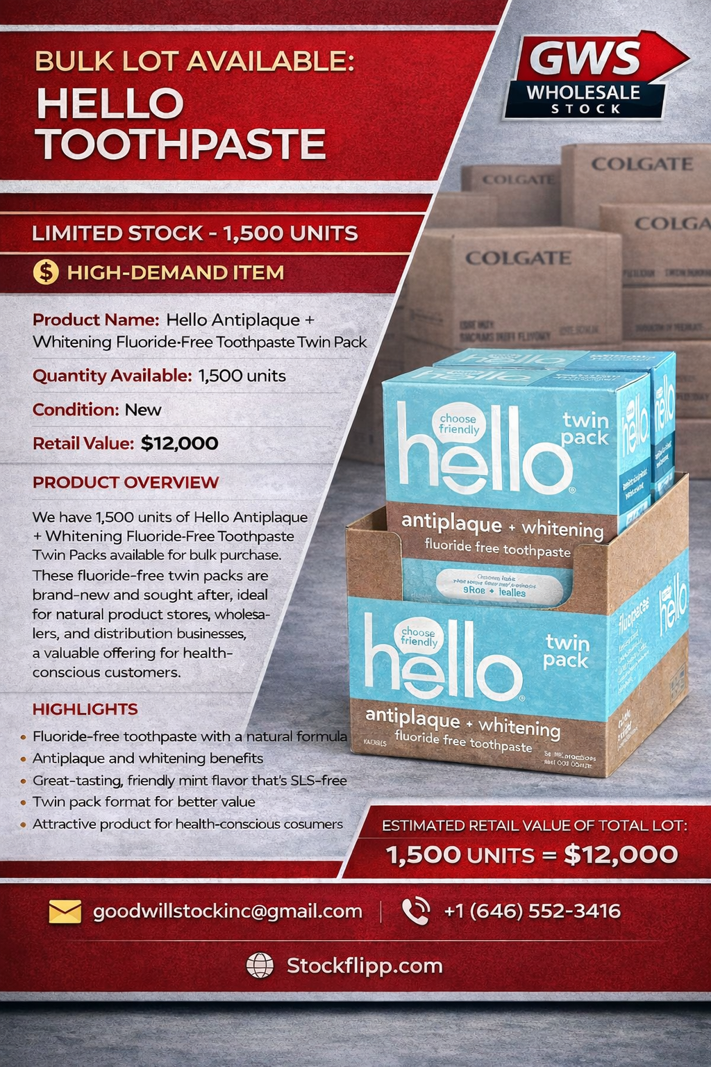 hello antiplaque whitening fluoride free toothpaste twin pack