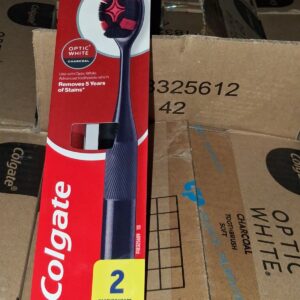 colgate optic white charcoal toothbrush soft 2 pack
