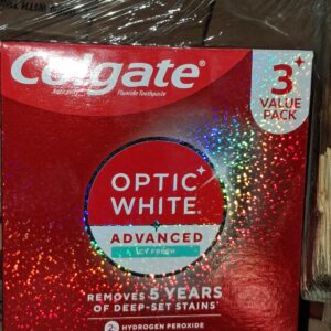 colgate optic white advanced icy fresh toothpaste 3 pack