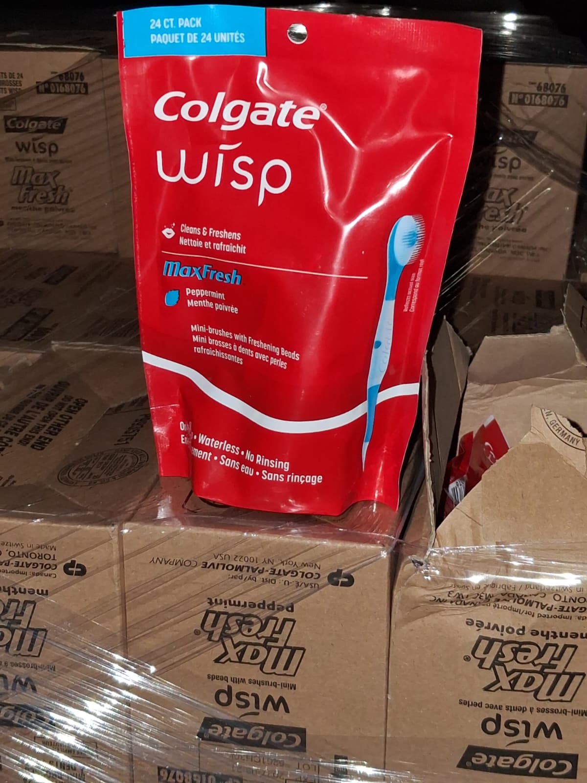 colgate wisp maxfresh peppermint mini brushes 24 count