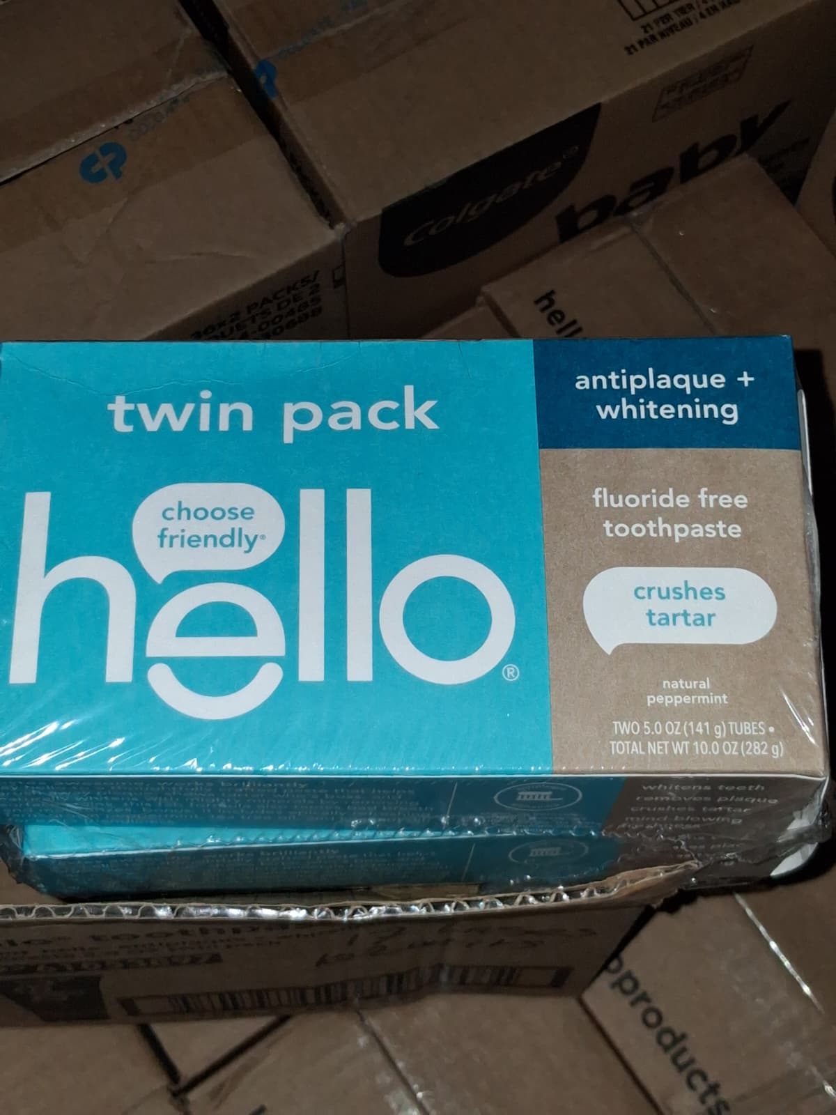 hello antiplaque whitening fluoride free toothpaste twin pack